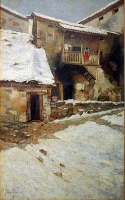 Antonio Parreiras La Mia Dimora su le Alpi oil painting image
